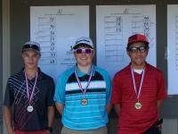 JD Pedersen 2nd, Zachary Weaver 3rd, Ben Bolden 1st- 14-15 Boys