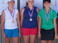 Cara Wilfong 3rd, Maylie Holt 2nd, Mikala Jungmeyer 1st- 14-15 Girls